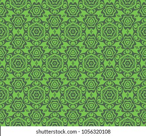 Floral lace ornament. Modern geometric pattern. Seamless vector illustration. For wallpaper, invitation, decor, fabric.