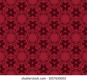 Floral lace ornament. Modern geometric pattern. Seamless vector illustration. For wallpaper, invitation, decor, fabric.