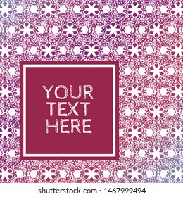 floral lace pattern in berry pink & purple