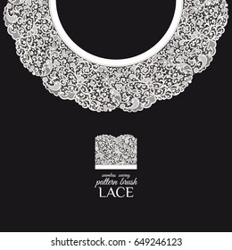 floral lace pattern brush