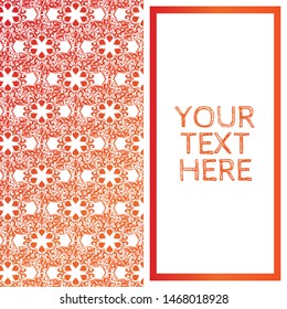 floral lace pattern in coral red