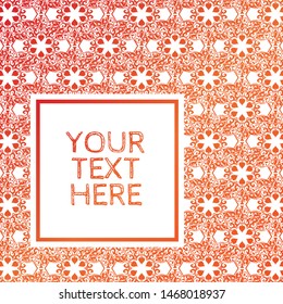 floral lace pattern in coral red