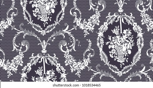 floral lace seamless pattern