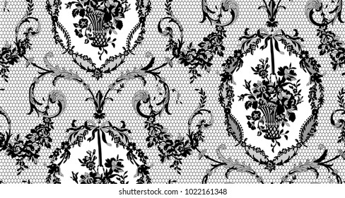 floral lace seamless pattern