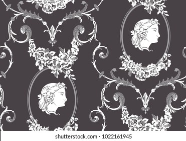 floral lace seamless pattern