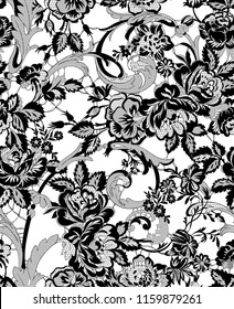 floral lace seamless pattern