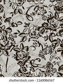 floral lace seamless pattern