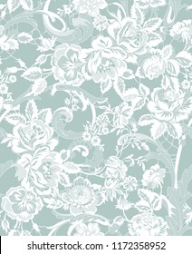 floral lace seamless pattern