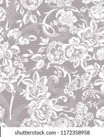 floral lace seamless pattern