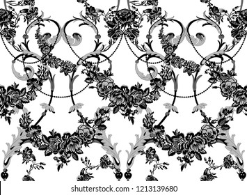 floral lace seamless pattern