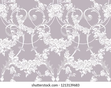 floral lace seamless pattern