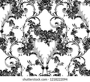 floral lace seamless pattern