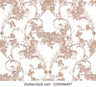 floral lace seamless pattern