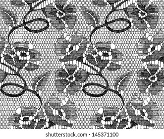 Floral lace seamless pattern.