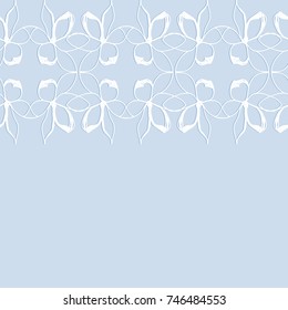 Floral Lace Seamless Pattern. Pastel gentle design for textile, wrapping, surface design, wedding invitation, wallpaper, etc.