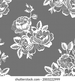 floral lace seamless pattern, vector