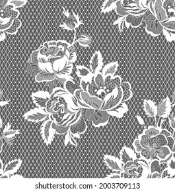 floral lace seamless pattern, vector