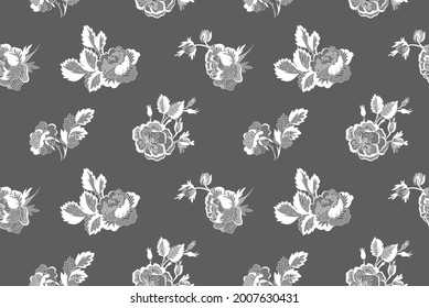 patrón sin fisuras de encaje floral, vector