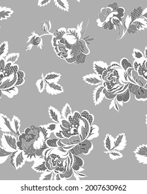 floral lace seamless pattern, vector