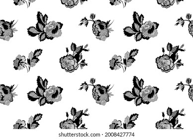 floral lace seamless pattern, vector