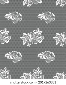 floral lace seamless pattern, vector