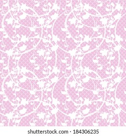 Floral lace  seamless vector pattern