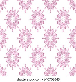 Floral Lace Toile Med Pink Pale