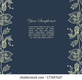 floral lacy border and place for your text