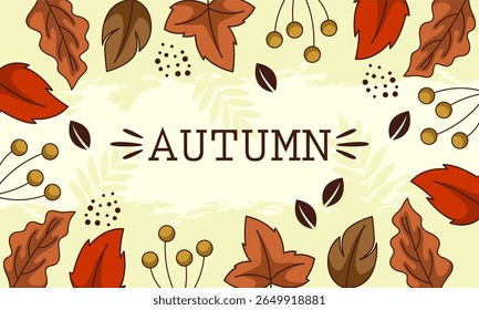 floral leaf background with copy space for text