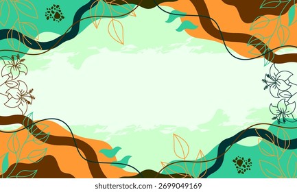 floraler Hintergrund mit Kopienraum für Text
