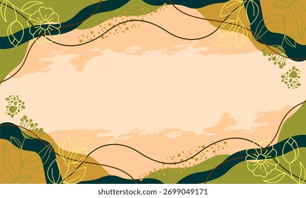 floraler Hintergrund mit Kopienraum für Text