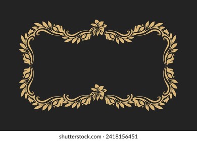 Floral leaf border and frames editable background free vector image