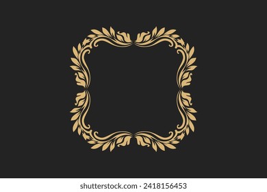Floral leaf border and frames editable background free vector image