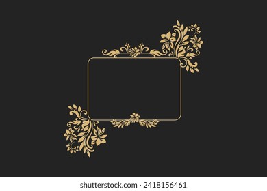 Floral leaf border and frames editable background free vector image