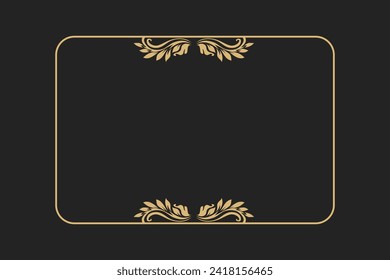 Floral leaf border and frames editable background free vector image