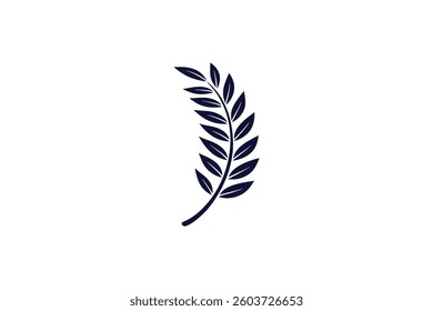 floral leaf clip art vector illustration on white background