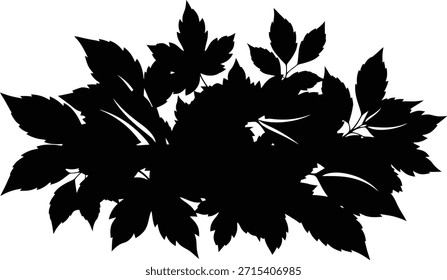 Blumenblatt Cluster Silhouette Vektorgrafik für botanische Garten Logos und Natur Pflanzendekoration Designs.