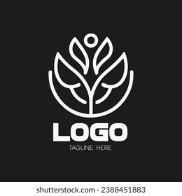 Floral Leaf Concept Environmental Green Logo