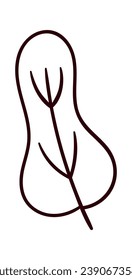 Floral Leaf Lined Vector Illustration