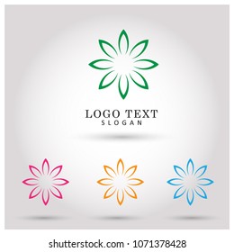 Floral & Leaf Logo. Symbol & Icon Vector Template.