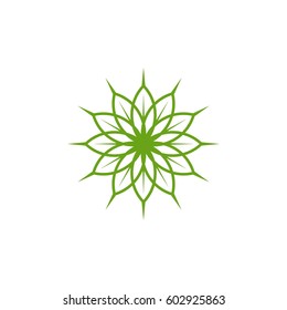 Floral Leaf Logo Vector