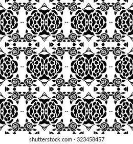 Floral and leaf nature pattern. Striped hand painted vector seamless pattern with ethnic and tribal motifs, zigzag lines, brushstrokes and splatters of paint in multiple bright colors. Vector 