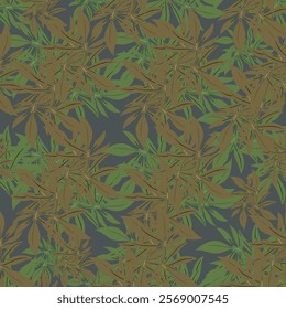 Floral and leaf pattern for textile graphic designs