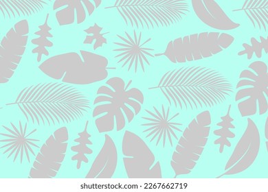 floral and leaf seamless pattern background