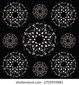 Patrón de repetición de hojas florales diseños de obras de arte textiles