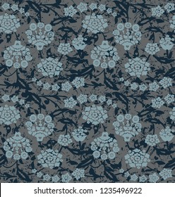 floral and leafs ottoman pattern in vector 