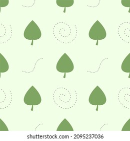 Floral leaves illustration. seamless pattern. can be used for wrapping paper, fabric pattern, background, textile, wallpaper, pattern fill, ornament, surface texture