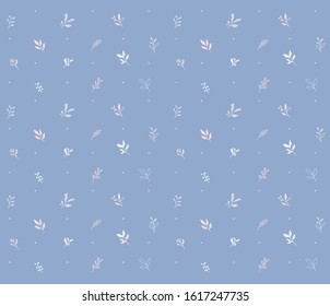 
Floral and leaves pattern. Vector illustration