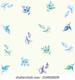 floral leaves print pattern template