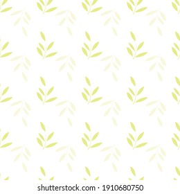Floral leaves seamless patterns. Vector design for paper, cover, wallpaper, fabric, textile, interior decor and other project.